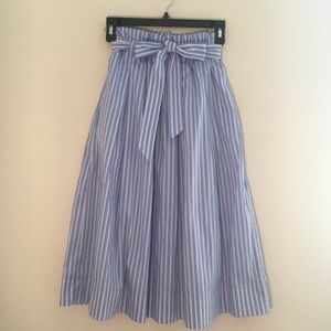 Stripped Midi Skirt
